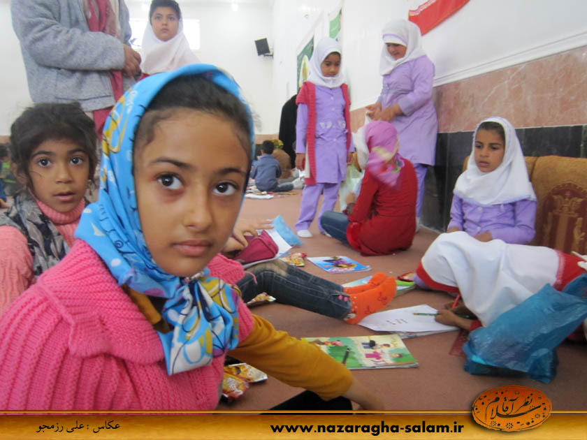مسابقه نقاشی کودکان روستای نظرآقا 1393 دههی فجر