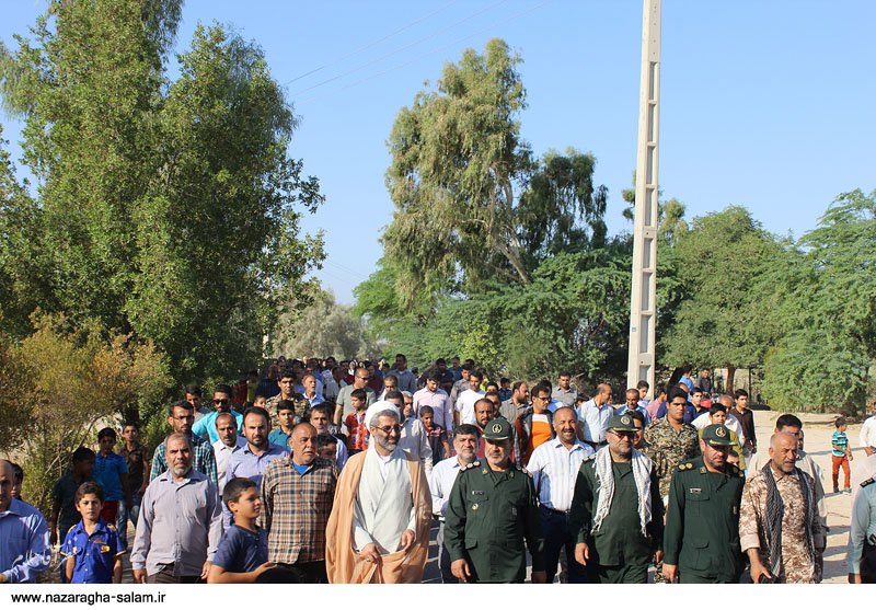 برگزاری همایش پیاده روی خانوادگی هفته دفاع مقدس در نظرآقا با حضور مسئولان استانی و شهرستانی