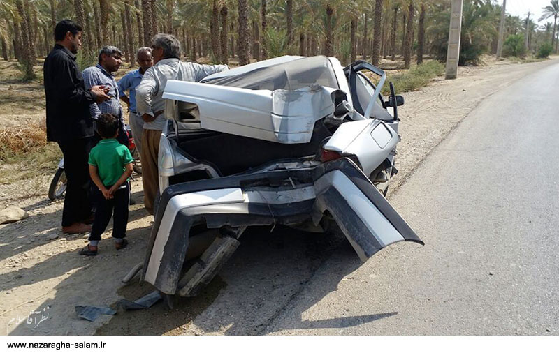 حادثه تصادف در جاده نظرآقا برازجان