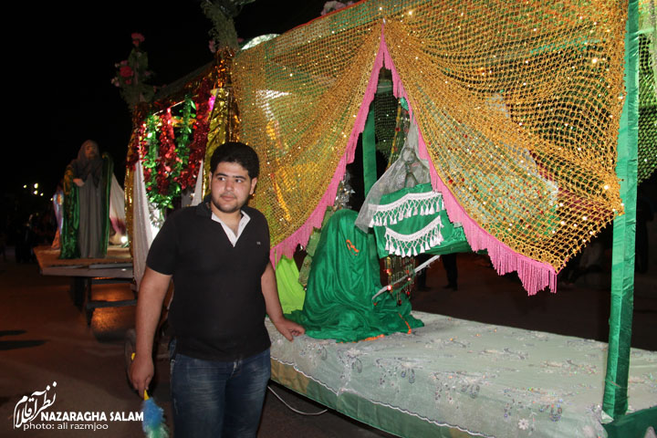 عزاداری خیابانی مردم نظرآقا در شب عاشورا سال 1394 - علی بحرینی
